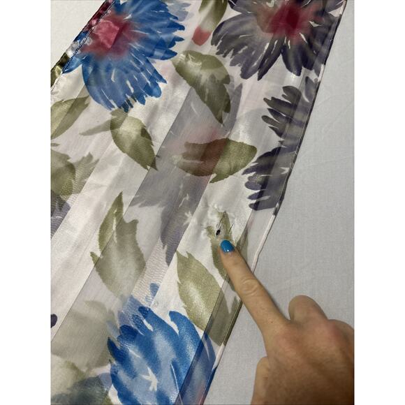 Women's Chiffon Floral Sheer Scarf 10X60" Spring Bloomcore Easter BOHO Wedding - Picture 5 of 5